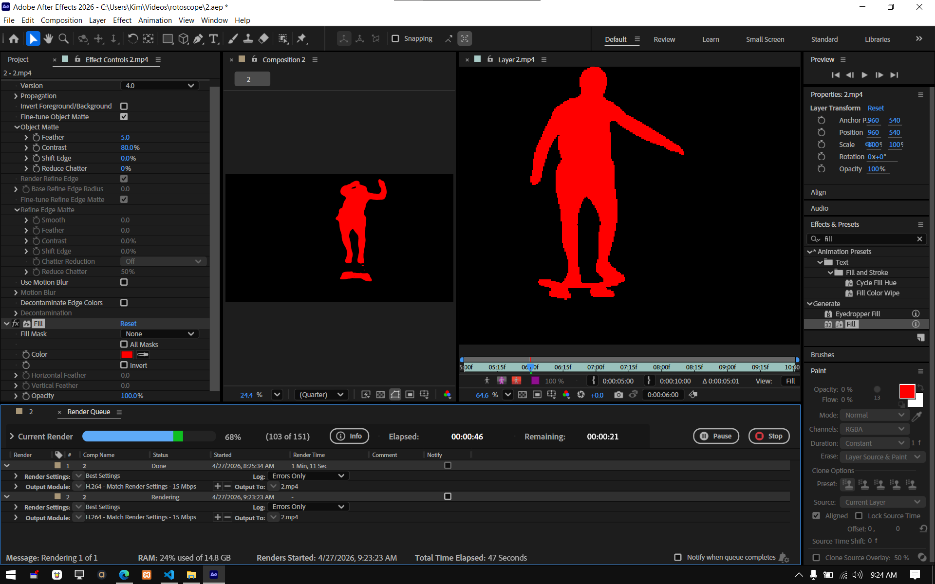 Isolate and fill step
